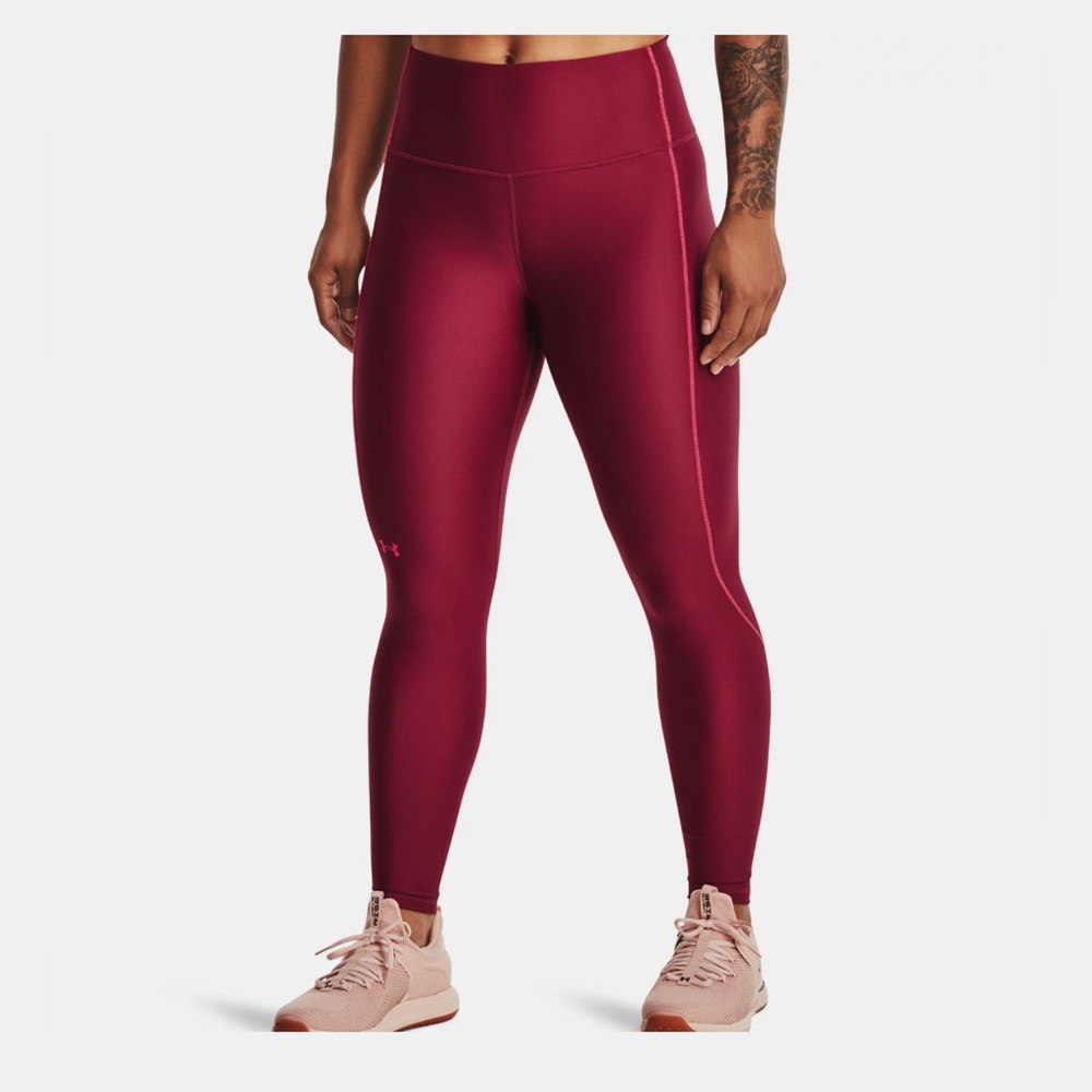 Burgundy UA workout leggings